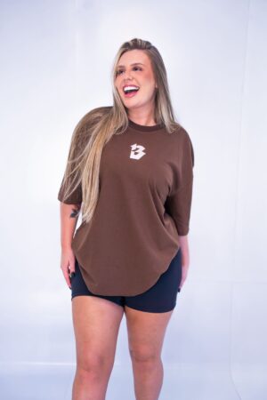 CAMISETA OVERSIZED MARROM