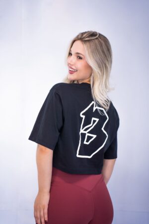 CROPPED OVERSIZED PRETA FEMININA BLINDAGYM